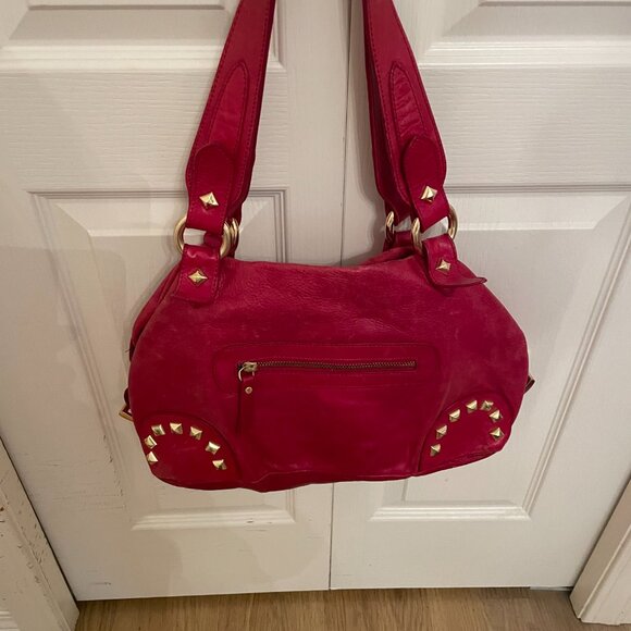 Innue Red Leather Bag, Made in Italy - Picture 1 of 5